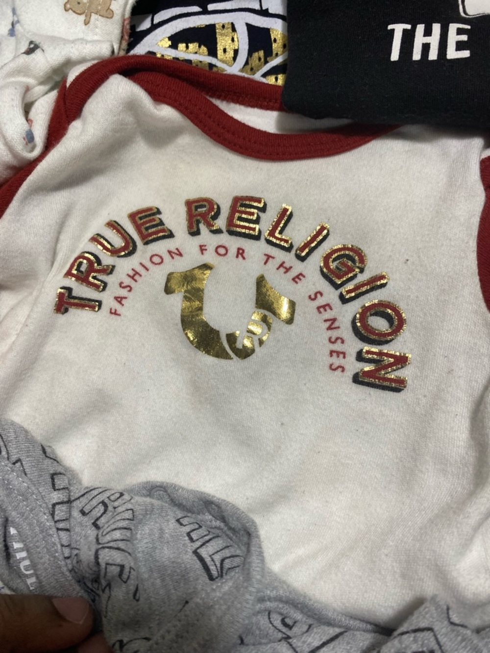25 piece Ralph L. Tru Religion Guess Champion Dinosaur Onesie Shirt Baby Bundle - Picture 6 of 12